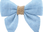 Barrette Mini Noeud Papillon oxford ciel