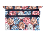 Pochette plate Aloïs anémones rayées