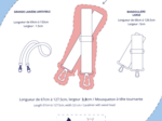 Bandoulière étroite toile de biche