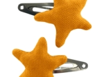 Barrettes clic-clac étoile ochre