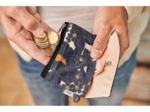Mini pochette porte-monnaie pensées marines