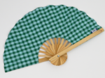 Eventail vichy vert menthe