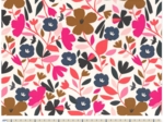 Coupon tissu 1 m champ floral