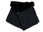 Echarpe tube adulte gaze pois or noir
