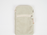 Pochette téléphone matelassée velours côtelé large ivoire