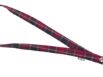 Porte-clés collier tartan rouge