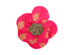 Mini Barrette Pétales de Fleur feuillage or rose
