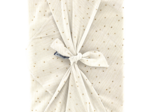 Furoshiki grand 73 x 73 cm gaze pois or écru