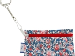 Pochette porte-clés london fleuri