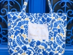 Sac tote bag pliable passion bleue