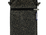 Pochette téléphone matelassée noir pailleté