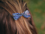 Barrette ruban petit  monet lilas