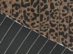 Tissu Jacquard leopard matelassé moka