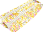 Trousse double compartiment mimosa jaune rose