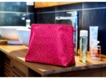 Trousse de toilette etoile or fuchsia