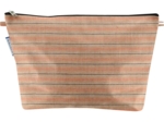 Trousse de toilette rayure bronze cuivrée