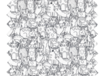 Tissu coton au mètre les chats ex1089