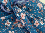 Furoshiki moyen 48 x 48 cm fleuri nude ardoise