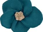 Petite Barrette Pétales de Fleur bleu vert