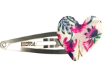 Barrette clic-clac cœur printanier