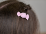 Petite barrette mini bonbon oxford rose