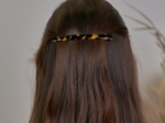 Barrette fine longue leopard
