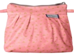 Mini pochette plissée triangle or poudré