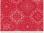 Tissu coton au mètre ex2214 bandana rouge