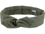 Bandeau vintage gaze pois or kaki