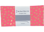 Coupon tissu 50 cm feuillage or rose