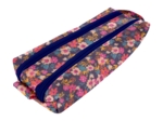 Trousse double compartiment hippie fleurie