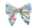 Barrette Mini Noeud Papillon pastel fleuri