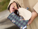 Etui à lunettes tartan fleuri