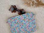 Mini pochette tissu pastel fleuri