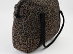 Sac bowling matelassé Léopard Moka