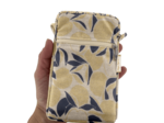 Pochette téléphone matelassée citrons dorés