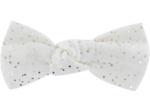 Barrette petit noeud  blanc pailleté