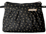 Mini pochette plissée  paille dorée noir
