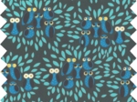 Tissu coton au mètre chouettes
