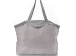 Sac cabas taille moyenne plissé etoile or gris