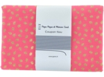 Coupon tissu 1 m feuillage or rose