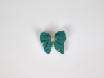 Barrette Mini Noeud Papillon gaze pois or eucalyptus