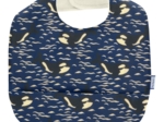 Bavoir tissu plastifié orque bleue