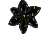 Barrette fleur étoile 4  paille dorée noir
