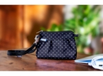 Mini pochette plissée pois marine