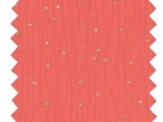Tissu gaze pois or marsala