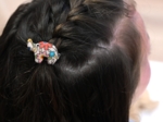 Barrette Eléphanteau mille et une fleurs