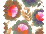 Coupon tissu enduit de 35cm  fleur de thé
