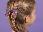 Barrette noeud papillon hippie fleurie