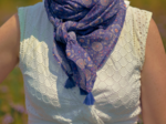 Foulard pompon lavandula